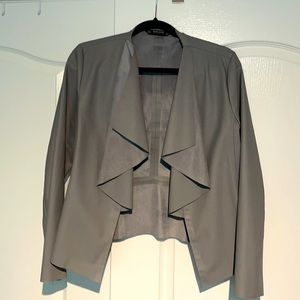Zara leather grey blazer